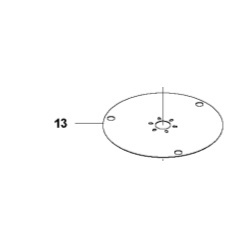 Skid plate Ø211mm 420,430X,440,450X, Nera 2020->