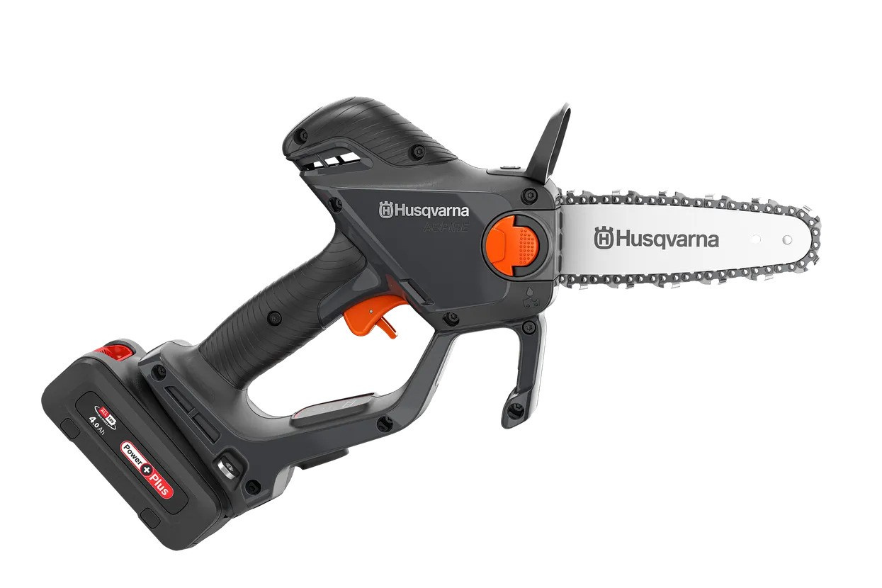 Husqvarna Aspire™ P8X-P4A battery pruning saw with battery and charger